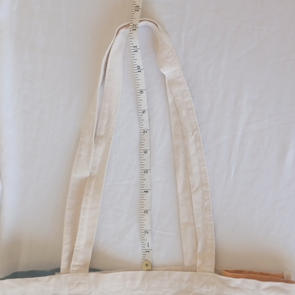 3/$25 Pet Food Express Canvas Tote Bag Cat & Dog Image, Off White Blue Orange - Picture 12 of 14